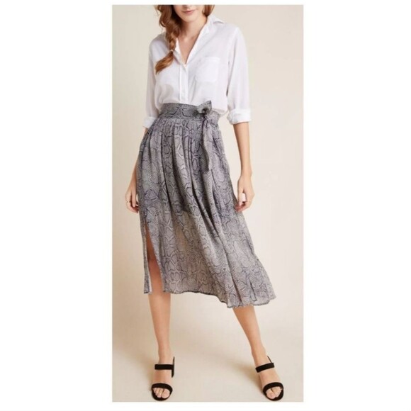 Anthropologie Maeve Annette Animal Print Midi Skirt - Picture 1 of 7